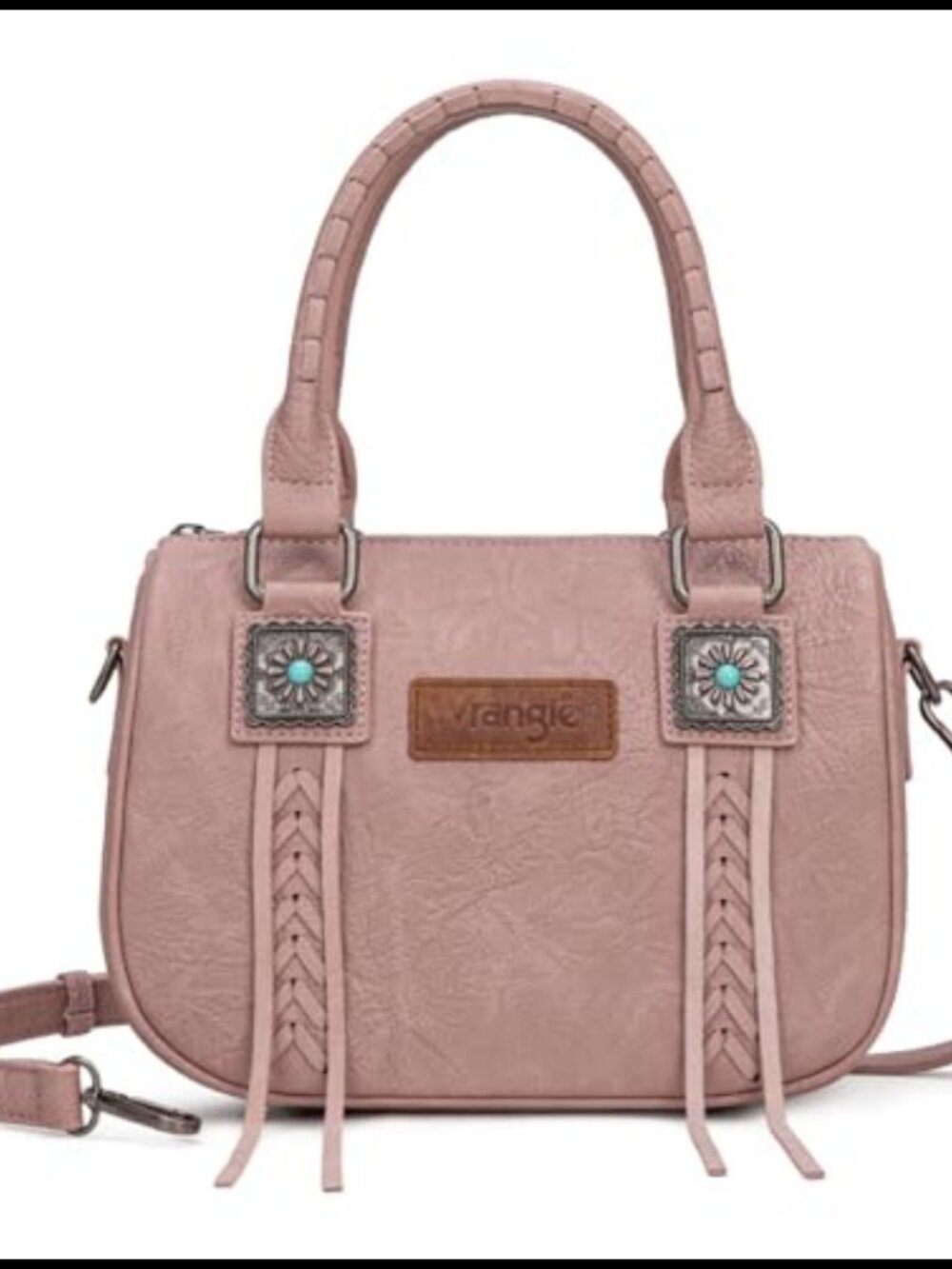 Western Fringe Satchel Crossbody Bag Detachable Strap Top Handle Purse